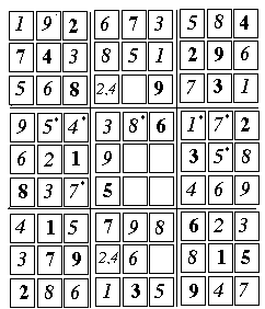 Sudoku - Your attention. Sudoku puzzle, easy level, #282 Sudoku 6x6,  separated by smaller rectangles of 2x3 cells. It is necessary to fill empty  cells with numbers from 1 to 6, each